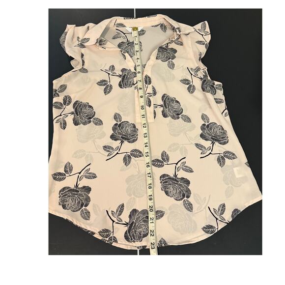 Candie's Women's Pink Floral Sleeveless Blouse - Size S - Picture 6 of 8
